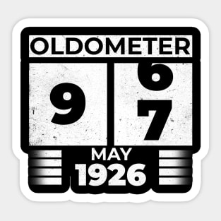 Oldometer 97 Years Old Born In May 1926 Sticker